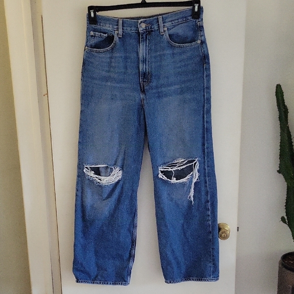 LEVI'S HIGH LOOSE Distressed Jeans Sz 31 - Picture 2 of 7